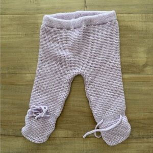 Vintage Cozy Knit Baby Leggings in Soft Purple